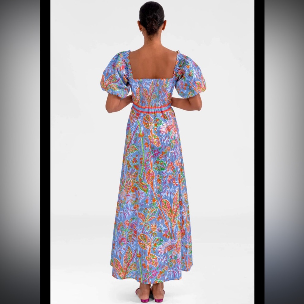 Gretchen Scott Designs Promenade Vintage Vines Peri Print Women's L - Picture 5 of 7